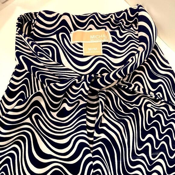 MICHAEL Michael Kors Blue and White Sleeveless Blouse Medium Women's - Picture 4 of 6